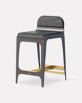 Black and Metal Counter Stool