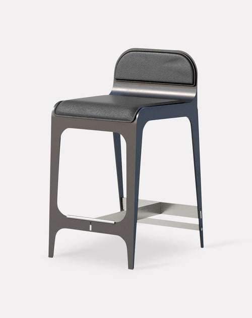 Tabouret de comptoir noir et métal