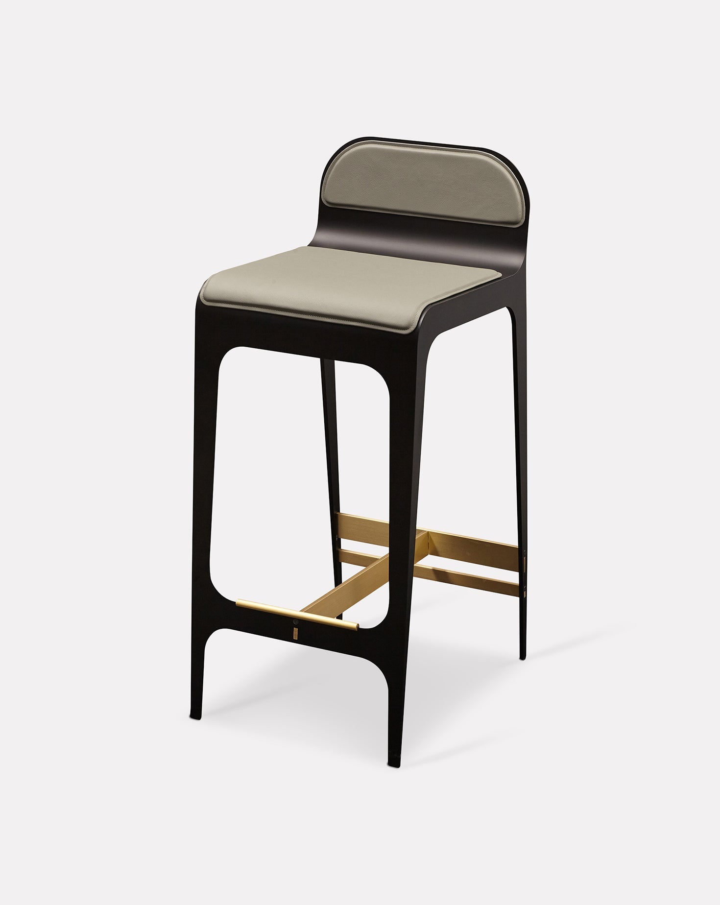 Slate Gray and Metal Barstool