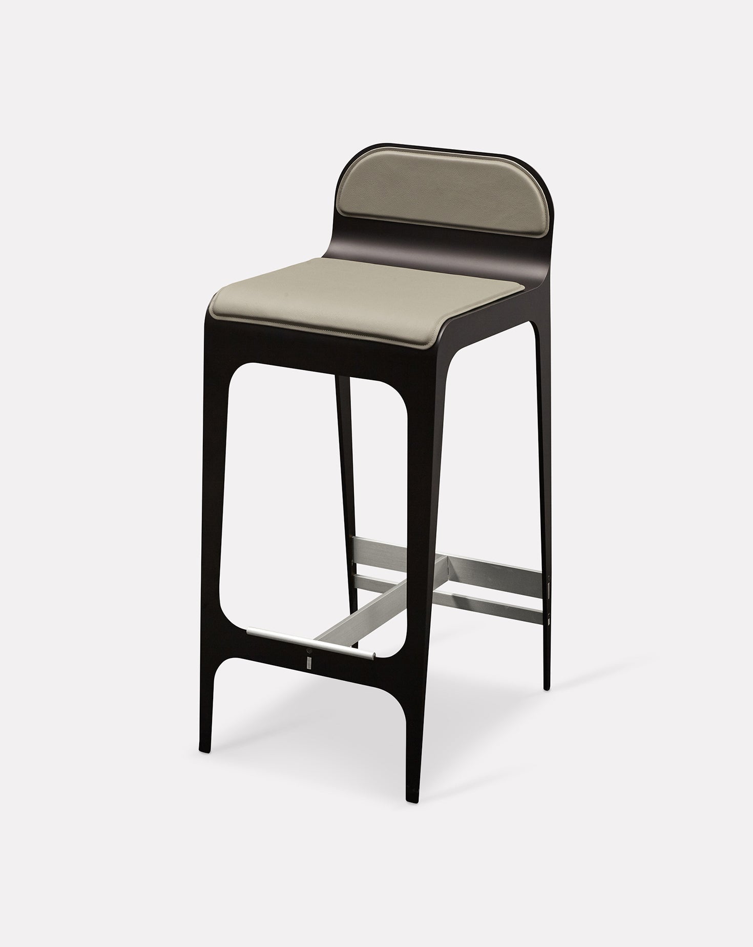 Slate Gray and Metal Barstool