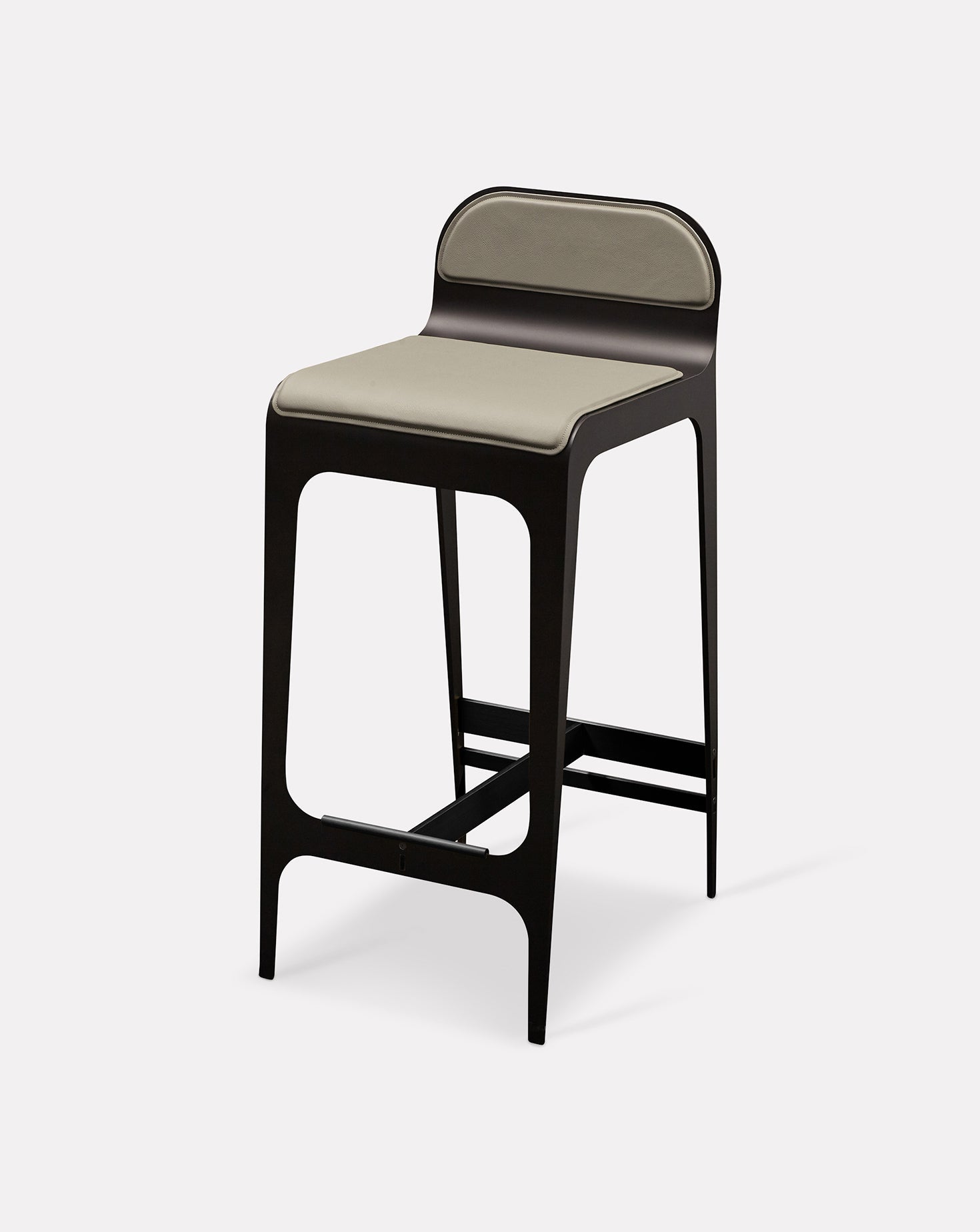 Slate Gray and Metal Barstool