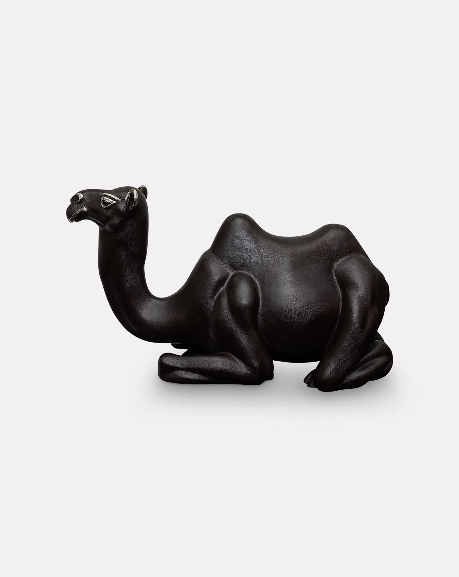 Brown Leather Camel Stool