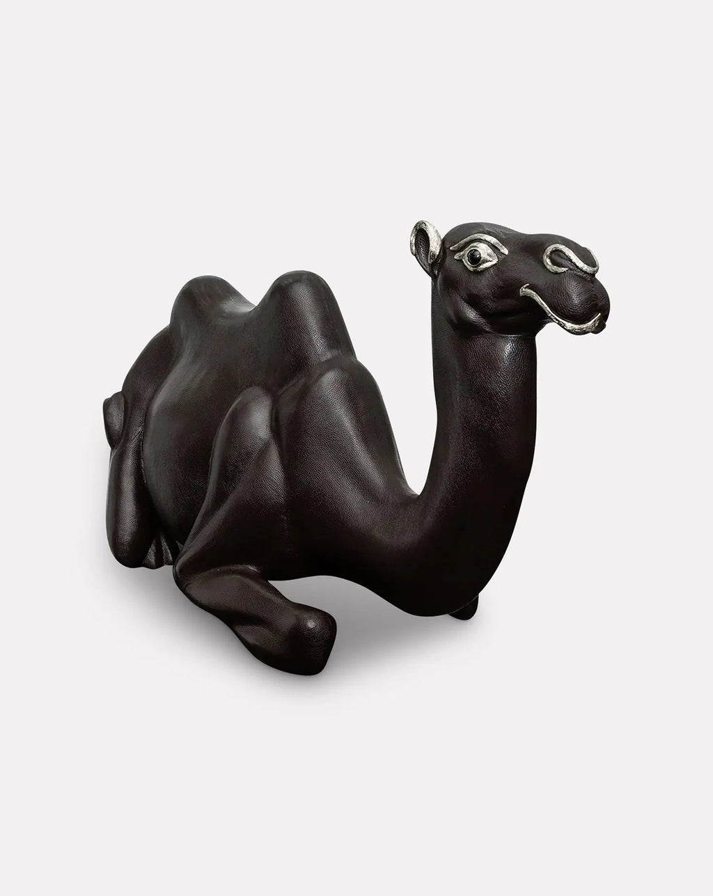 Brown Leather Camel Stool