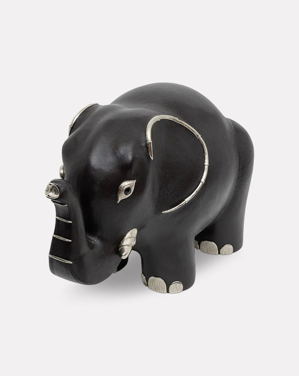 Brown Leather Elephant Stool