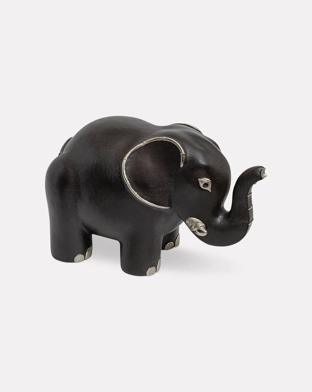 Brown Leather Elephant Stool