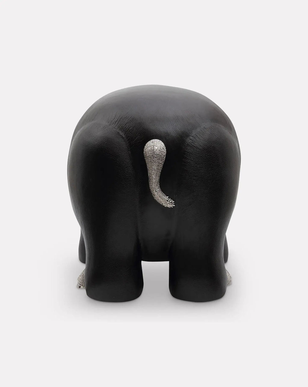 Brown Leather Hippo Stool