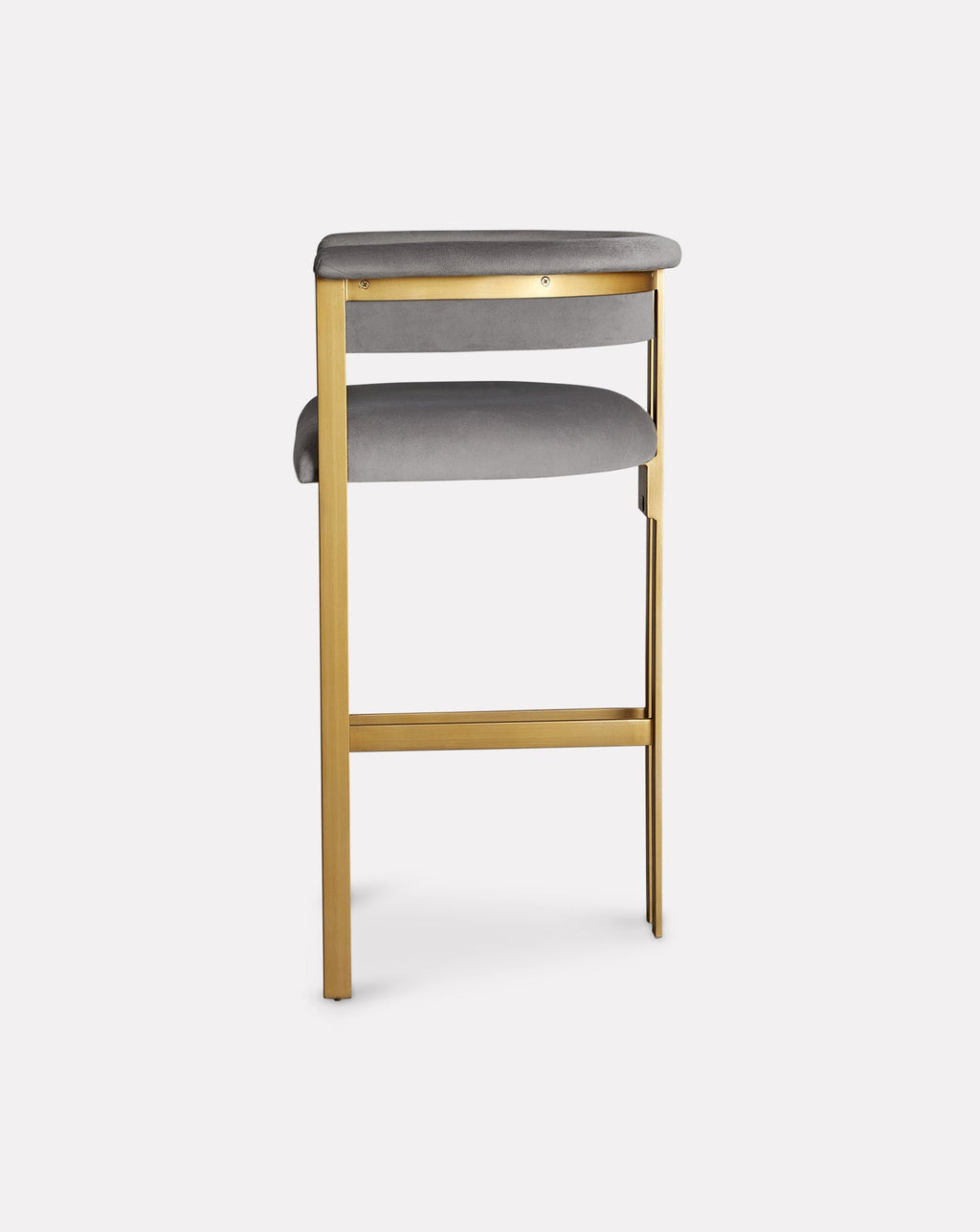 Grey and Brass Bar Chair