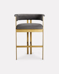 Grey and Brass Bar Chair