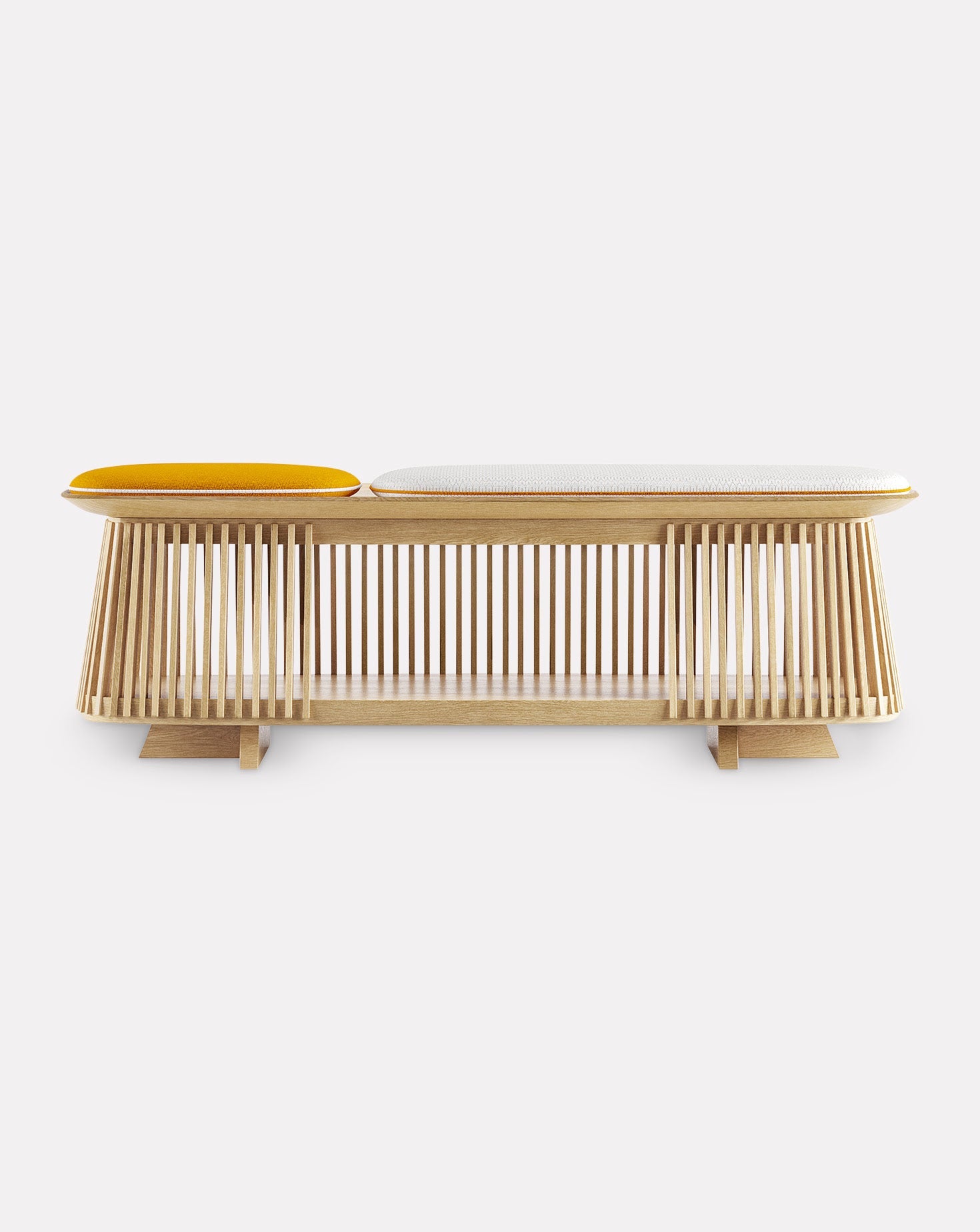 Solid Oak Wood Bench