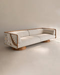 Wood and Metal Sofa