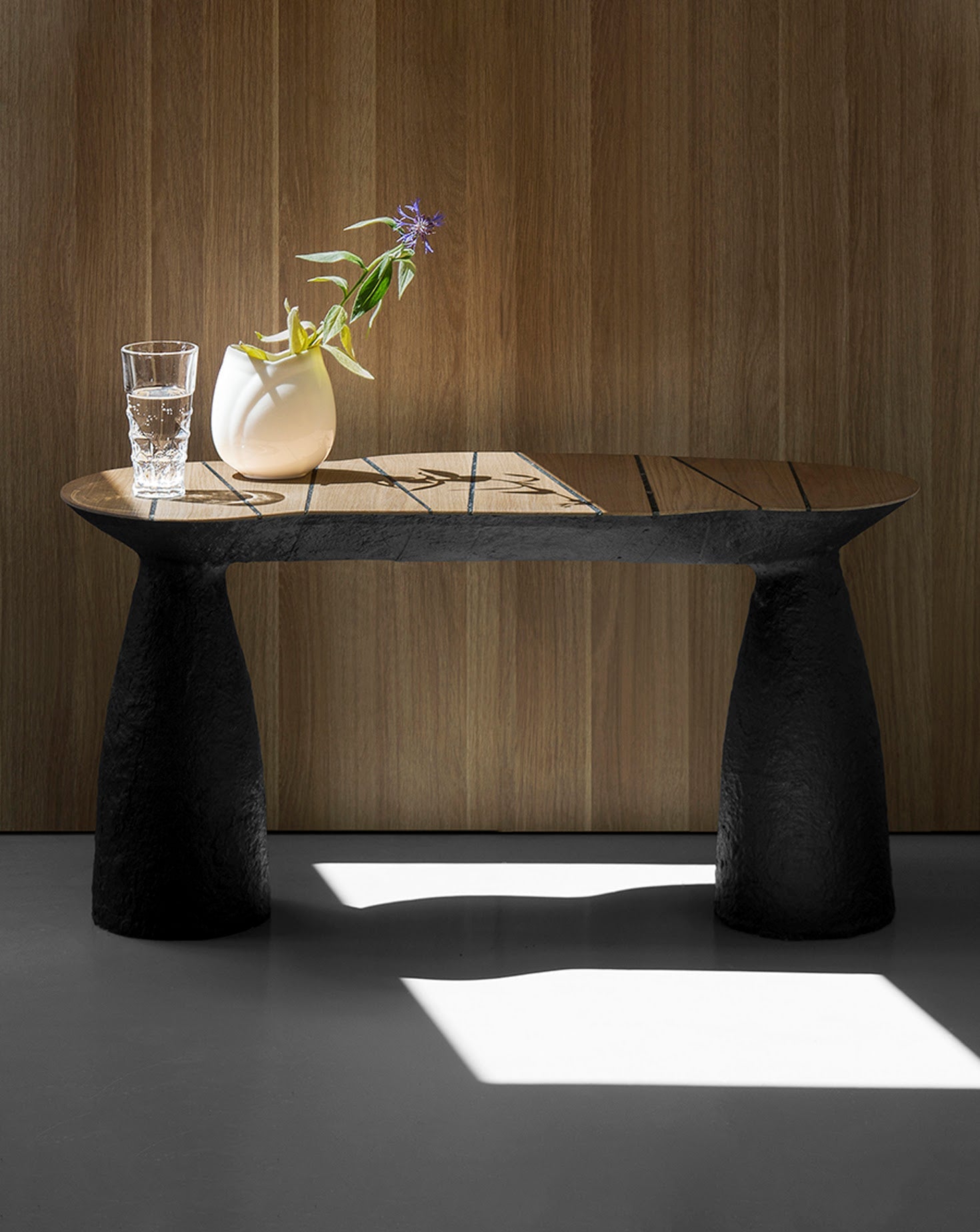 Sculptural Black Bench Collection