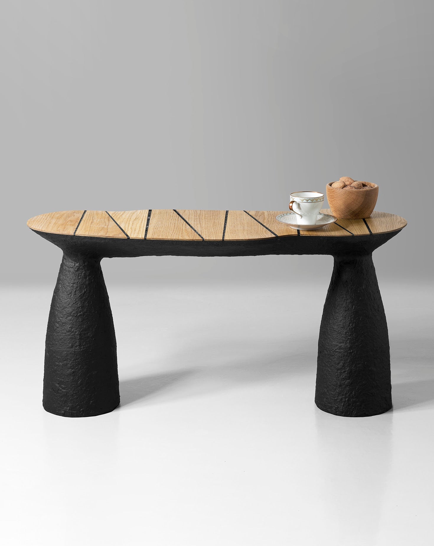 Sculptural Black Bench Collection