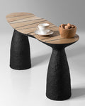 Banc sculptural noir
