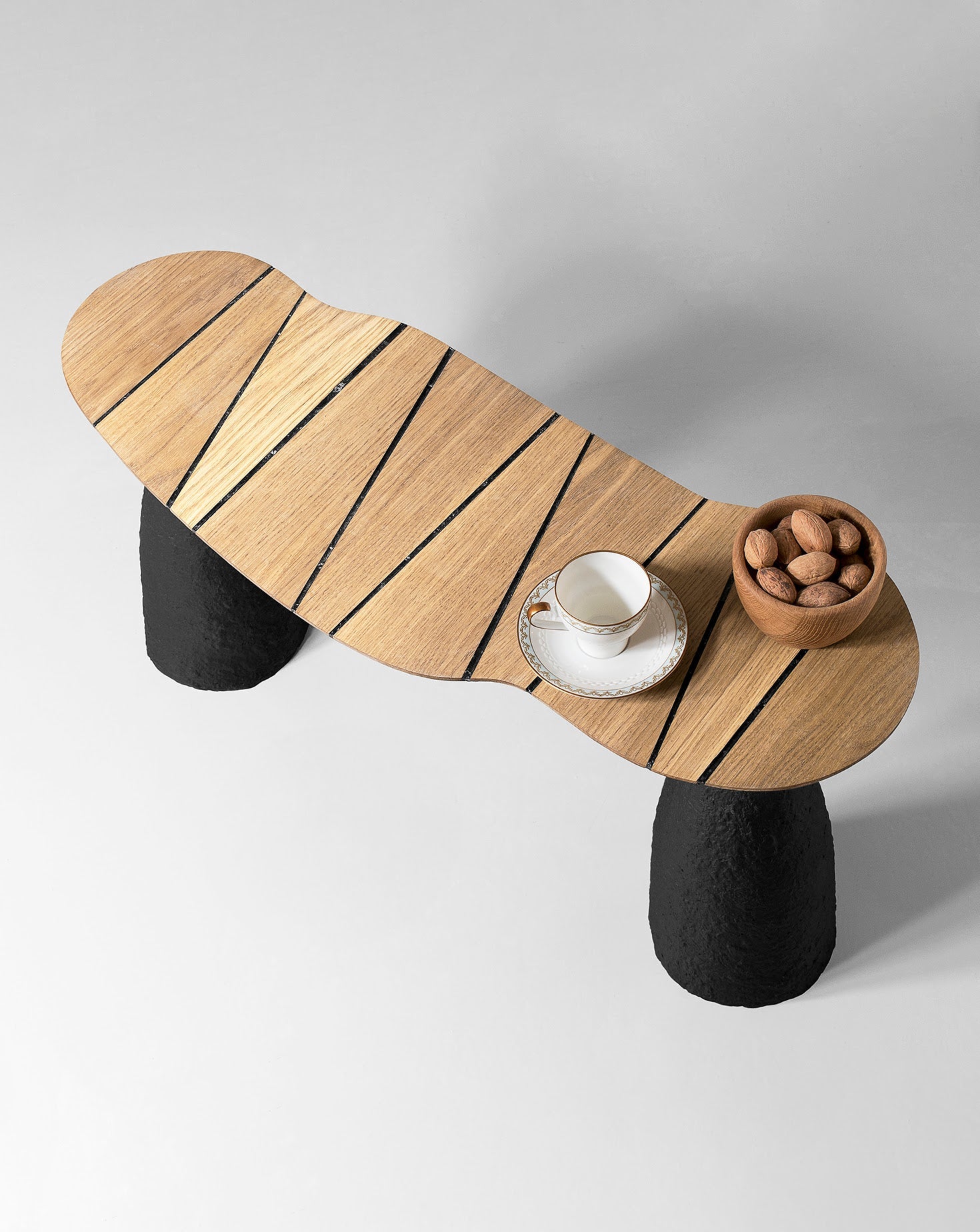 Sculptural Black Bench Collection