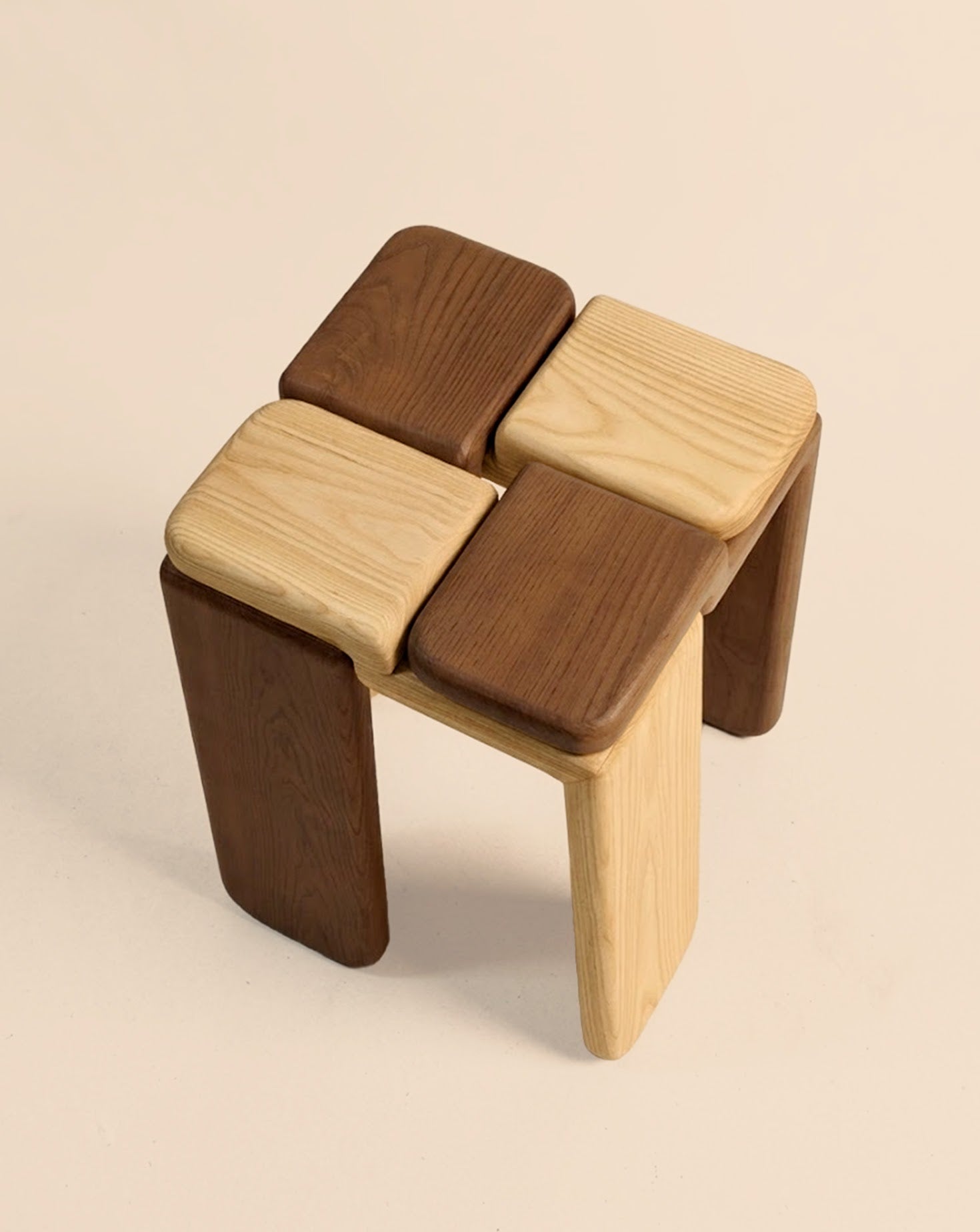 Handcrafted Wood Stool Collection