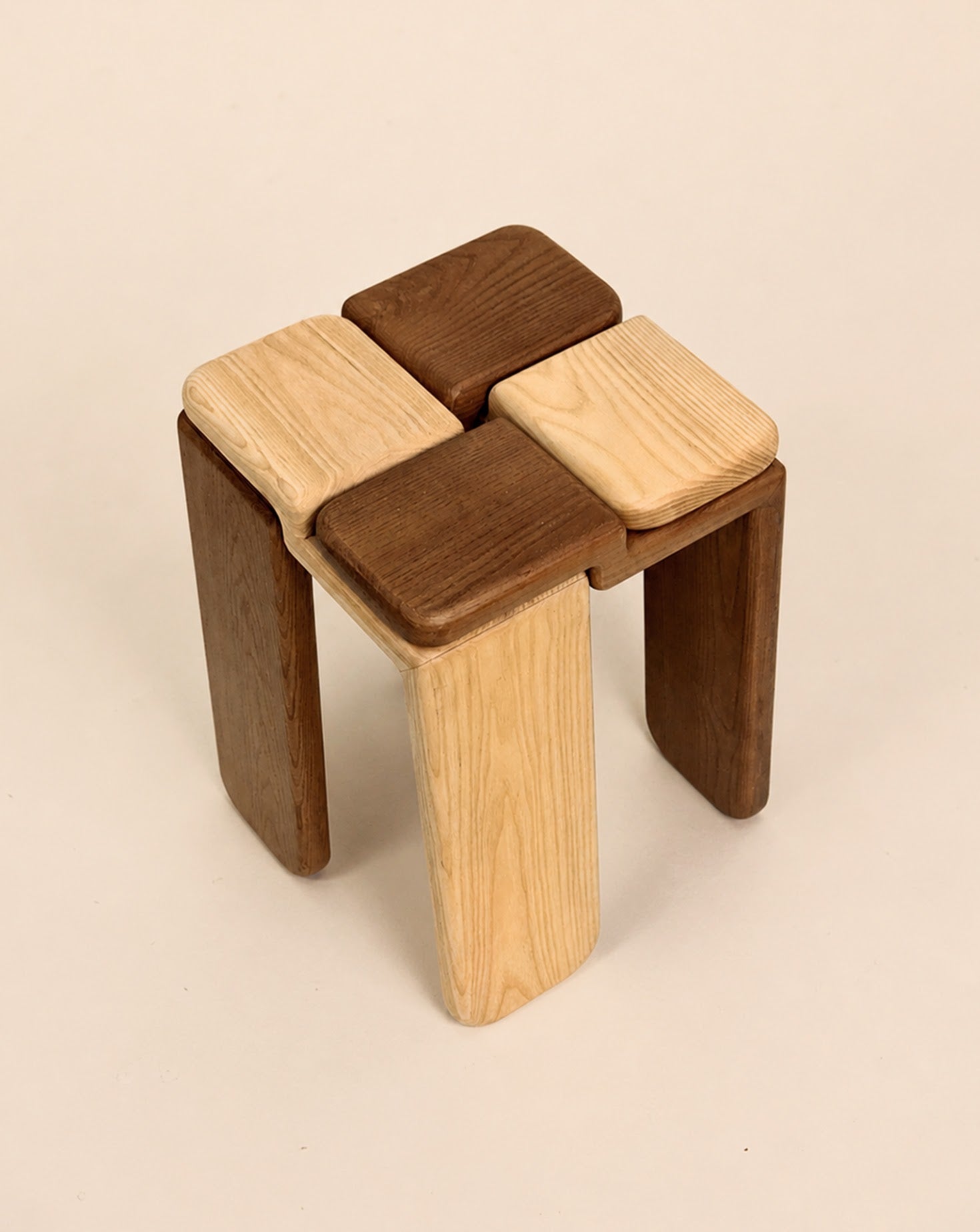 Handcrafted Wood Stool Collection