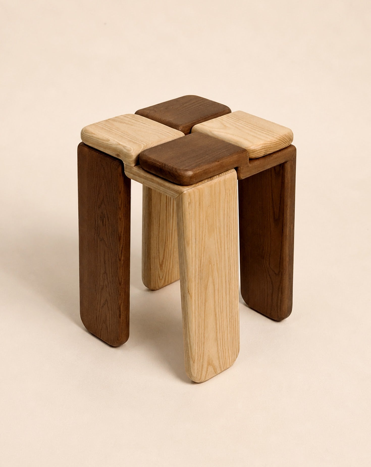 Handcrafted Wood Stool Collection