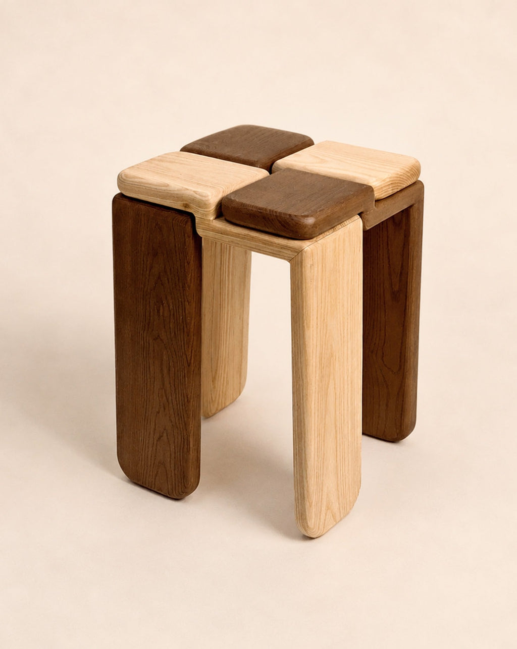 Handcrafted Wood Stool Collection