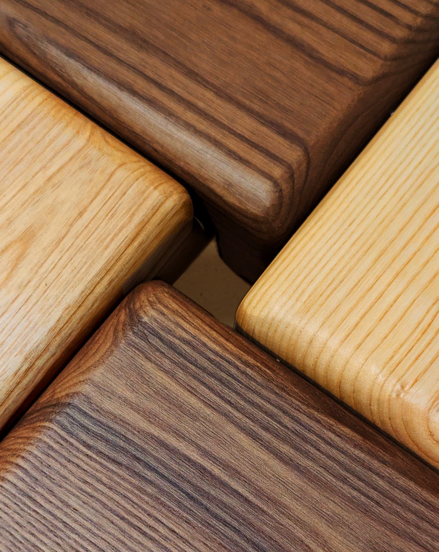 Handcrafted Wood Stool Collection