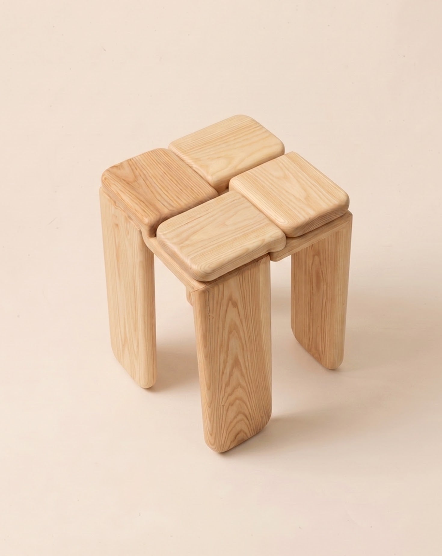 Handcrafted Wood Stool Collection