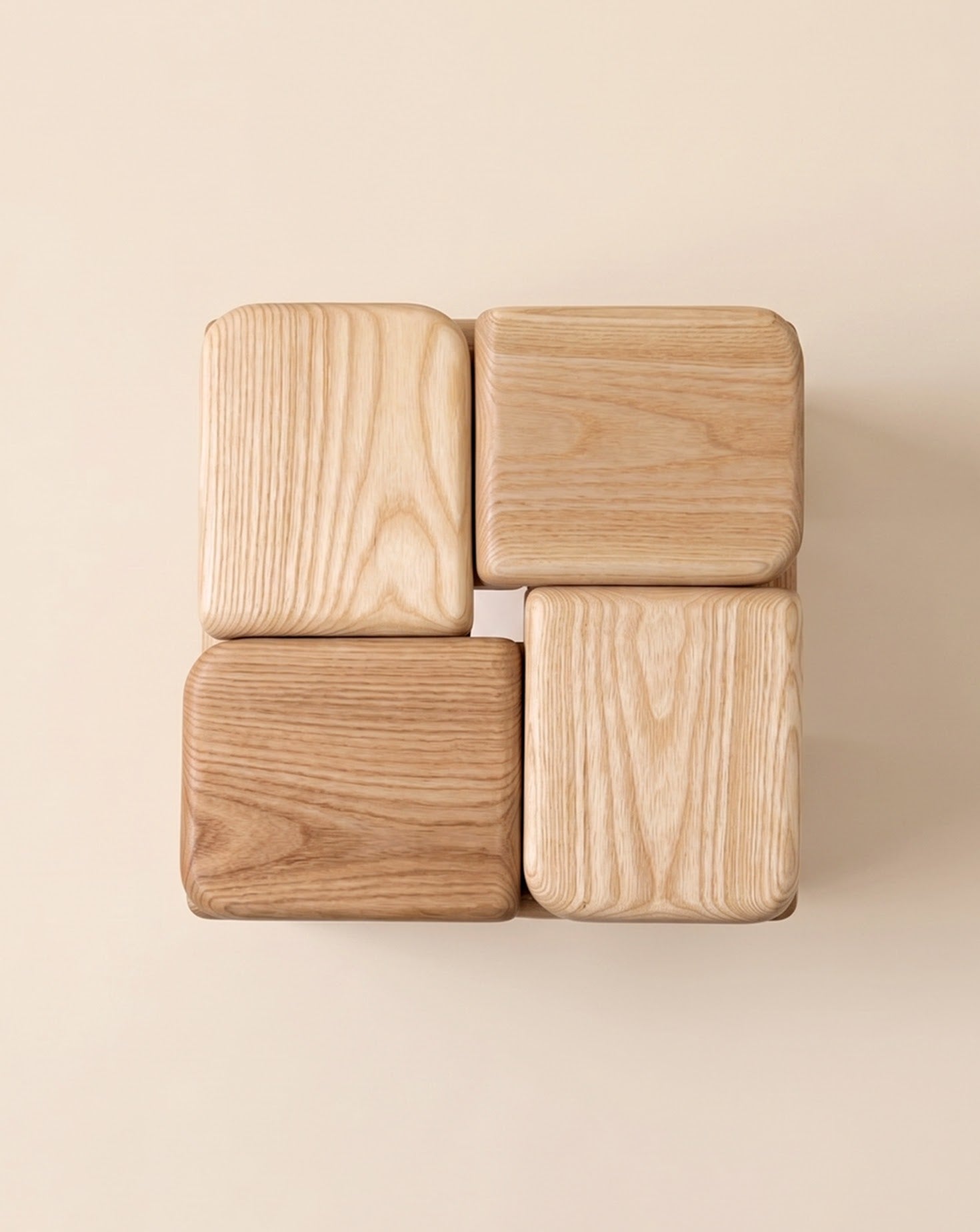 Handcrafted Wood Stool Collection
