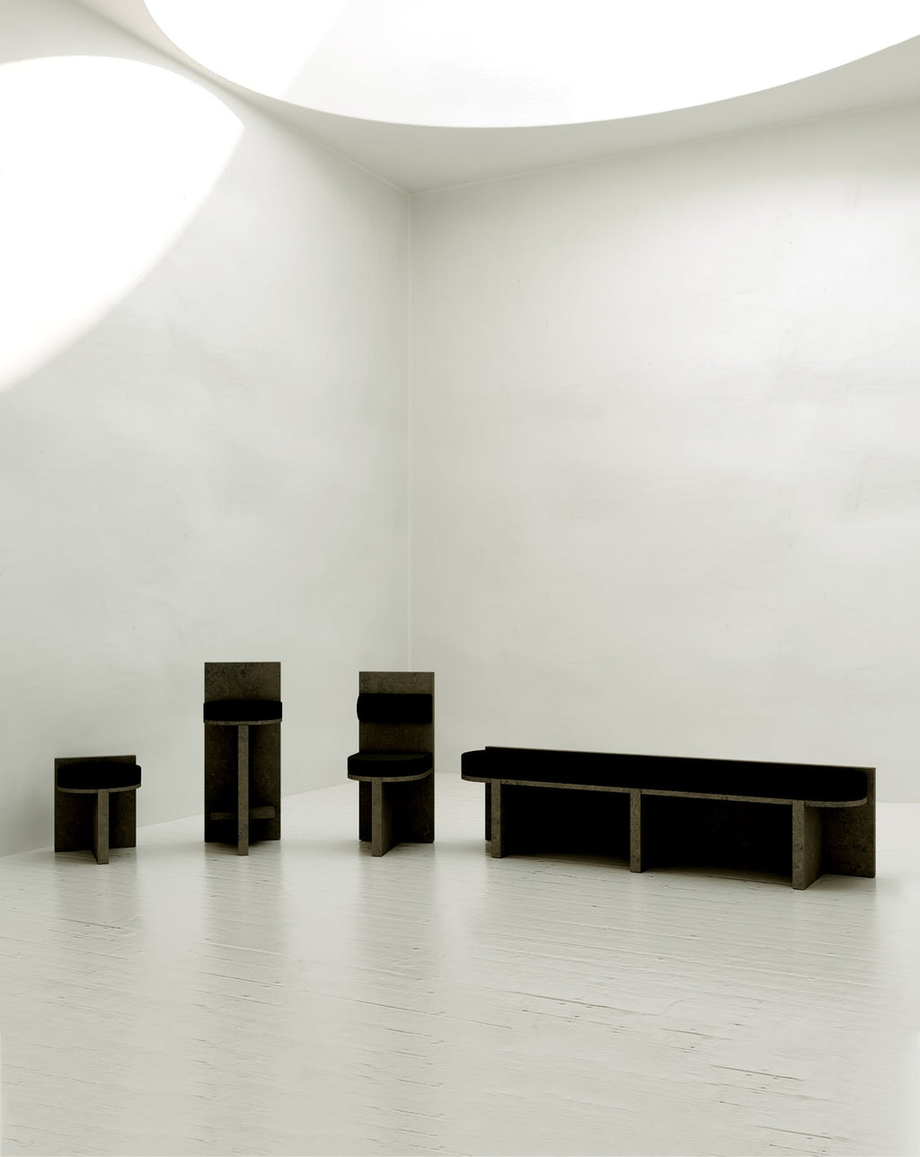 Cork and Velvet Stool