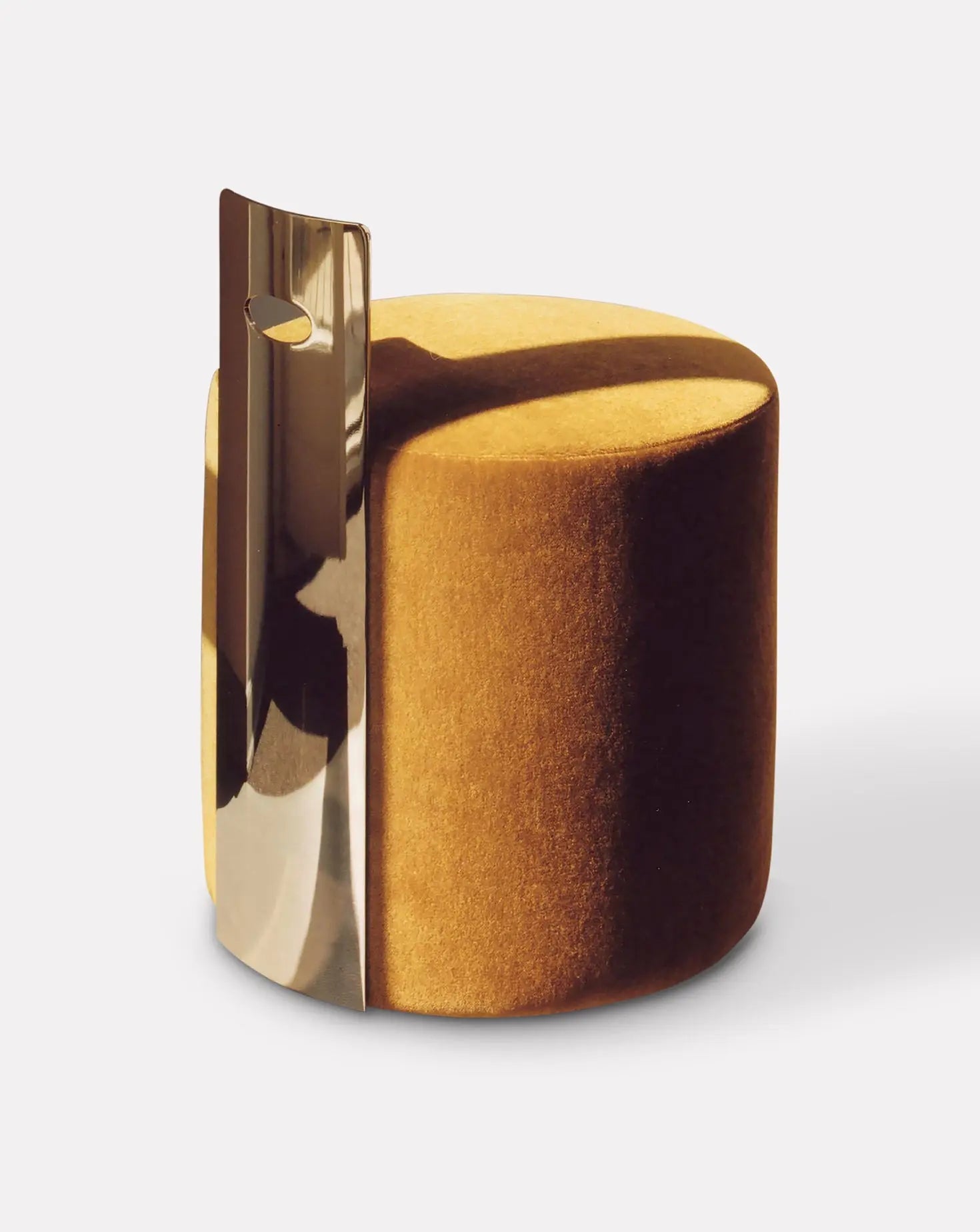 Gold Round Pouf