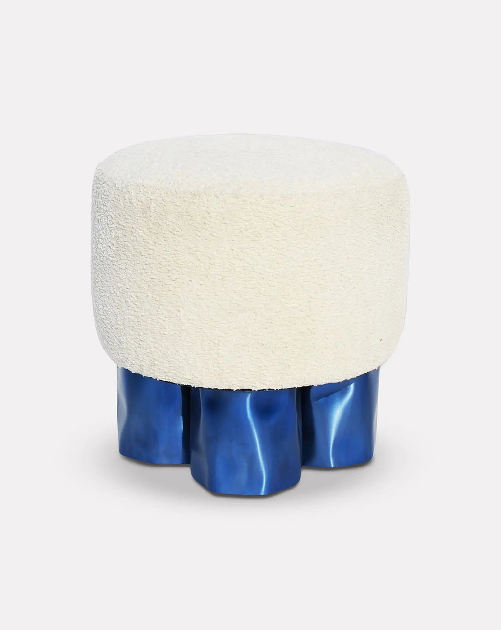 4 White Pouf Stool / Ottoman