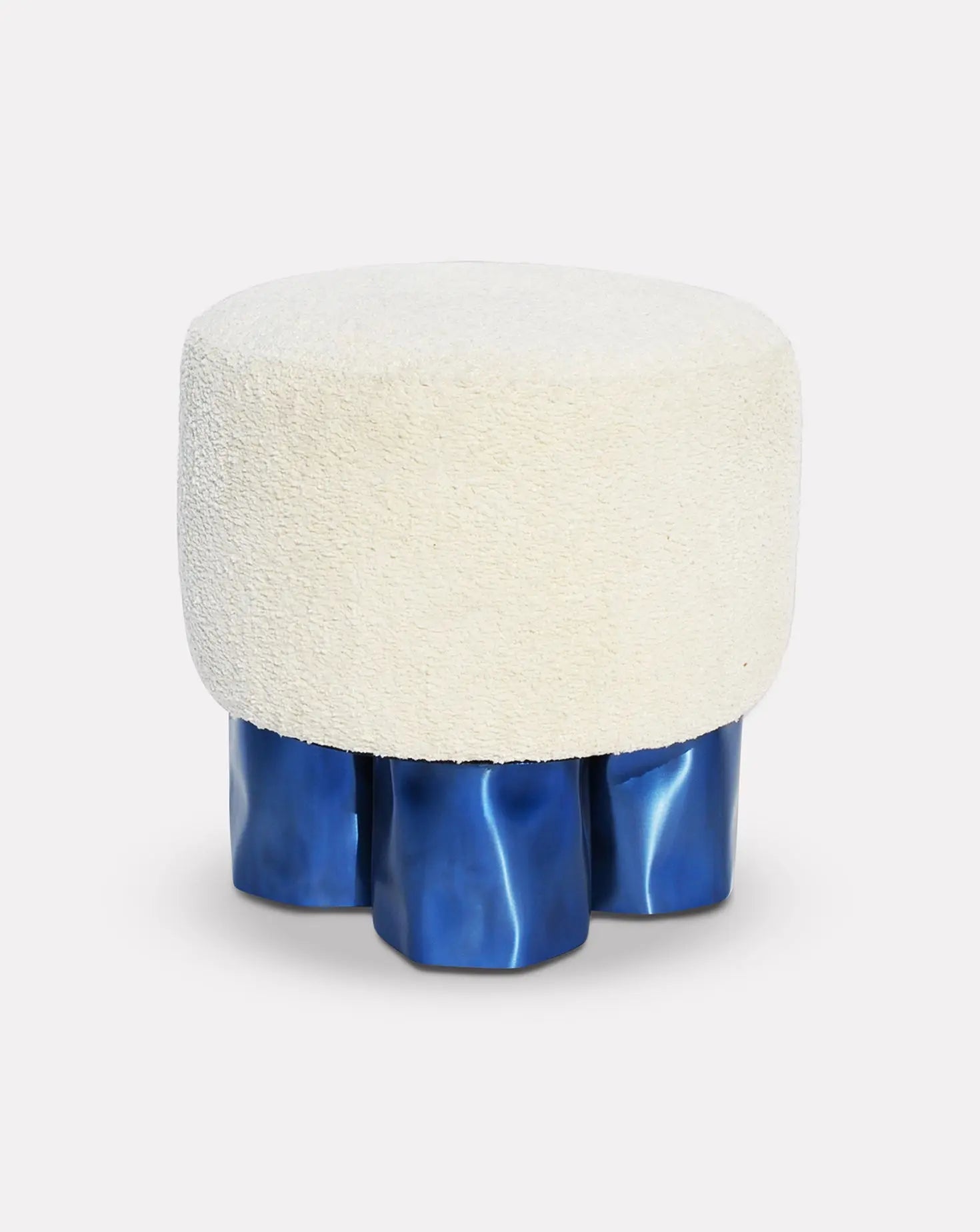 4 White Pouf Stool / Ottoman