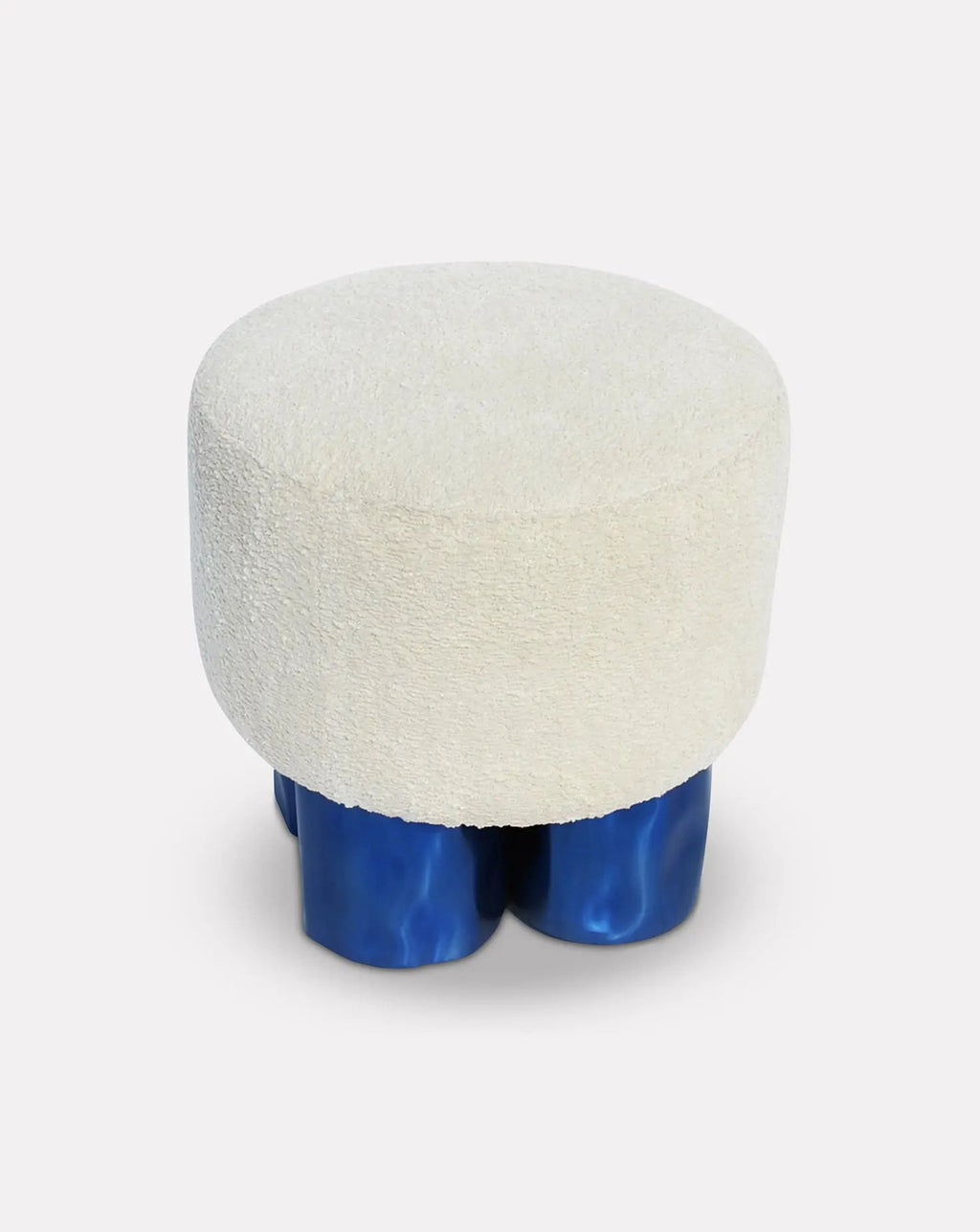 4 White Pouf Stool / Ottoman