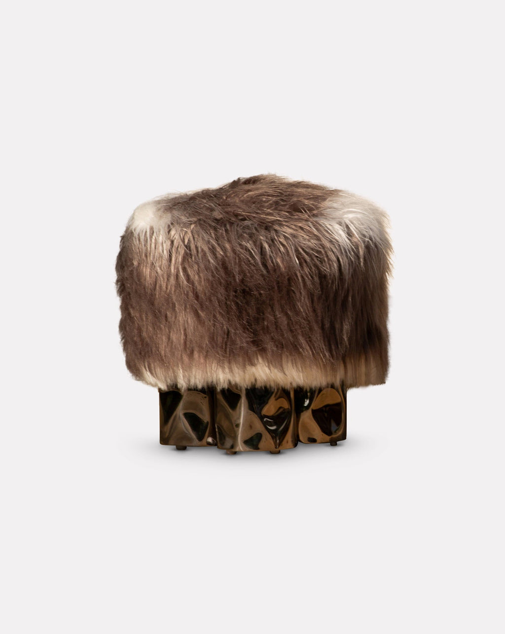 Brown Pouf Small Stool / Ottoman
