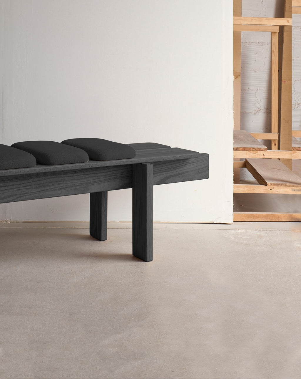 Beech Black Bench