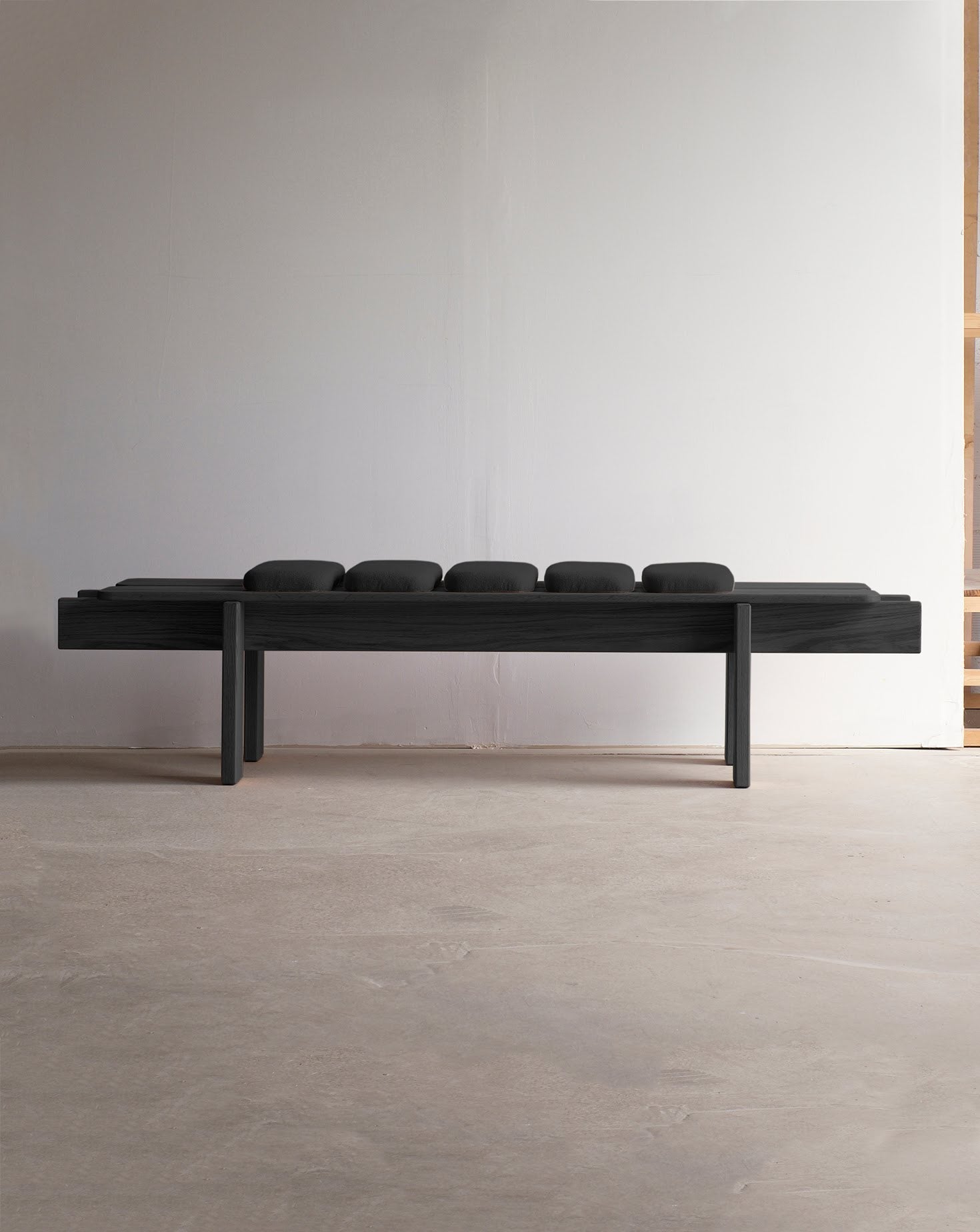 Beech Black Bench