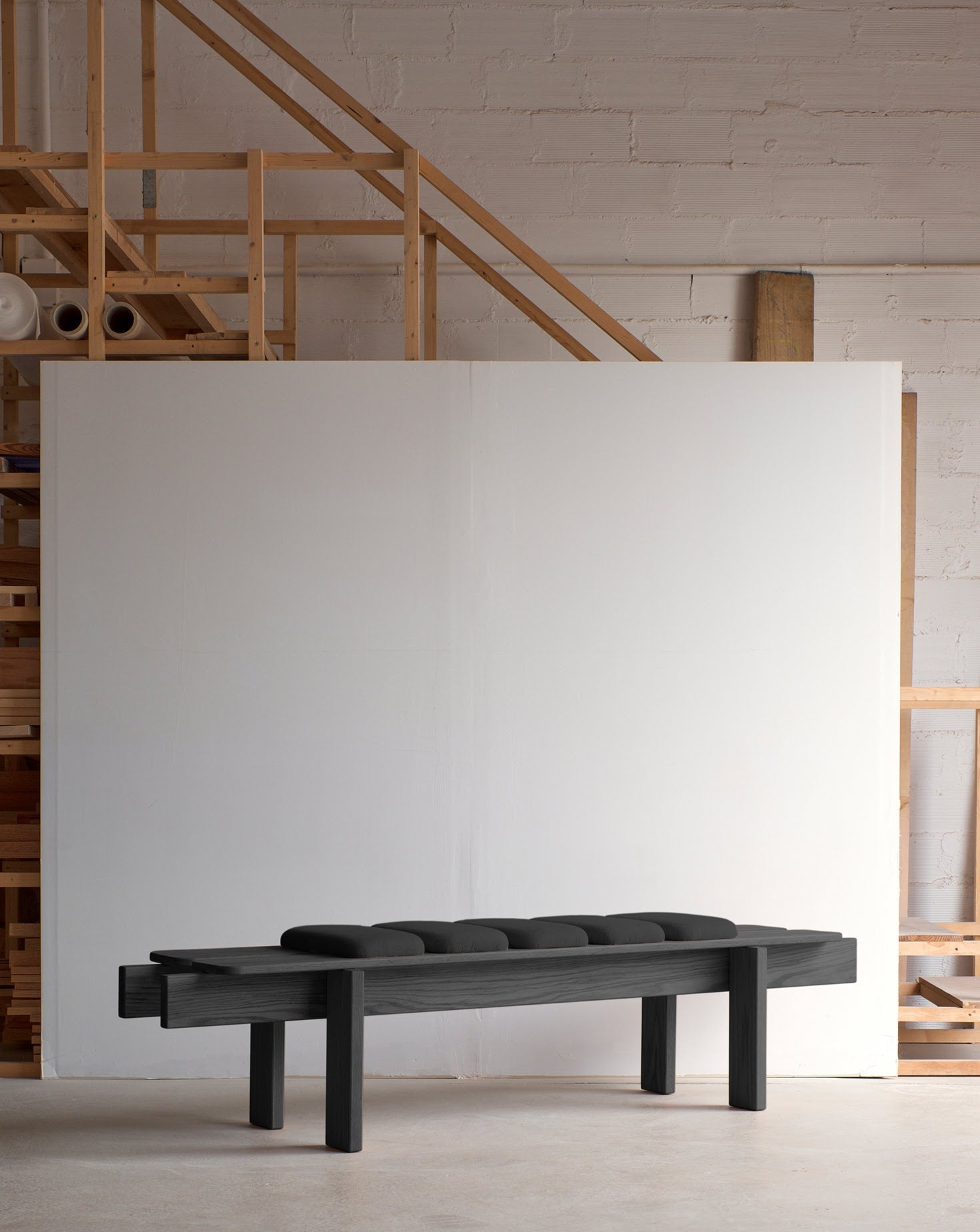 Beech Black Bench