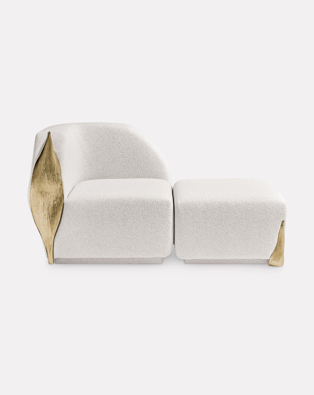 Palm Polished Brass Sofa