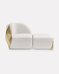 Palm Polished Brass Sofa
