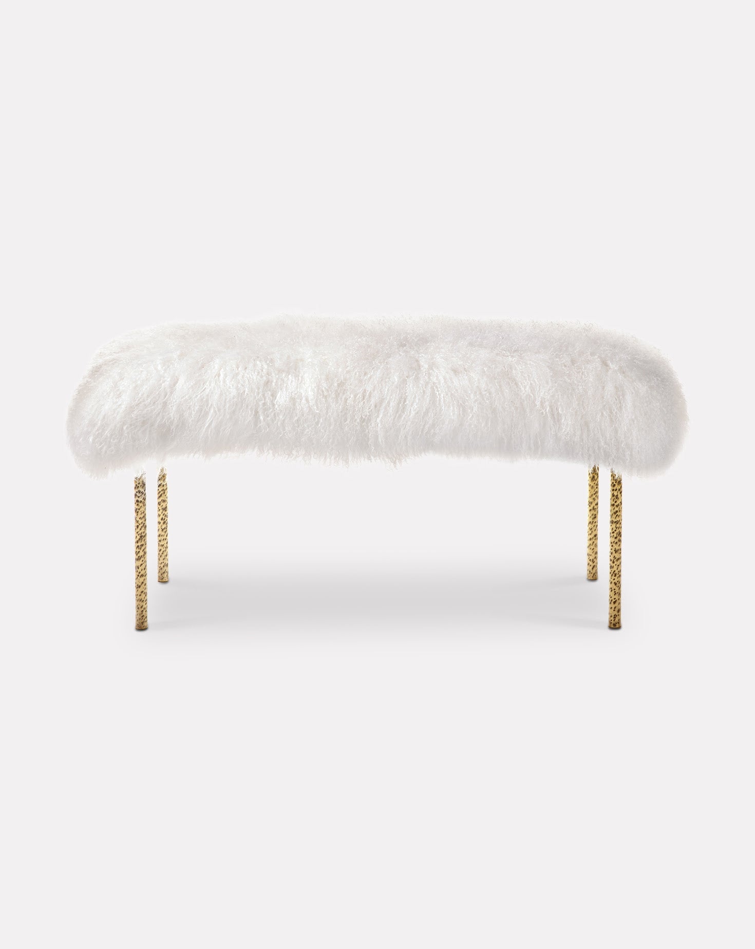 Tree Branches Hammered Brass Bench Long