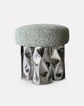 Green Pouf Tall Stool / Ottoman