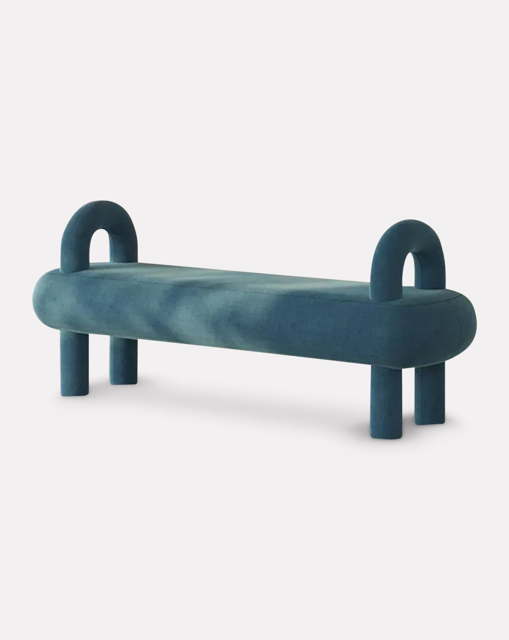 Wood and Upholstered Bench