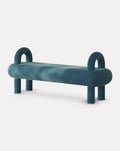 Wood and Upholstered Bench