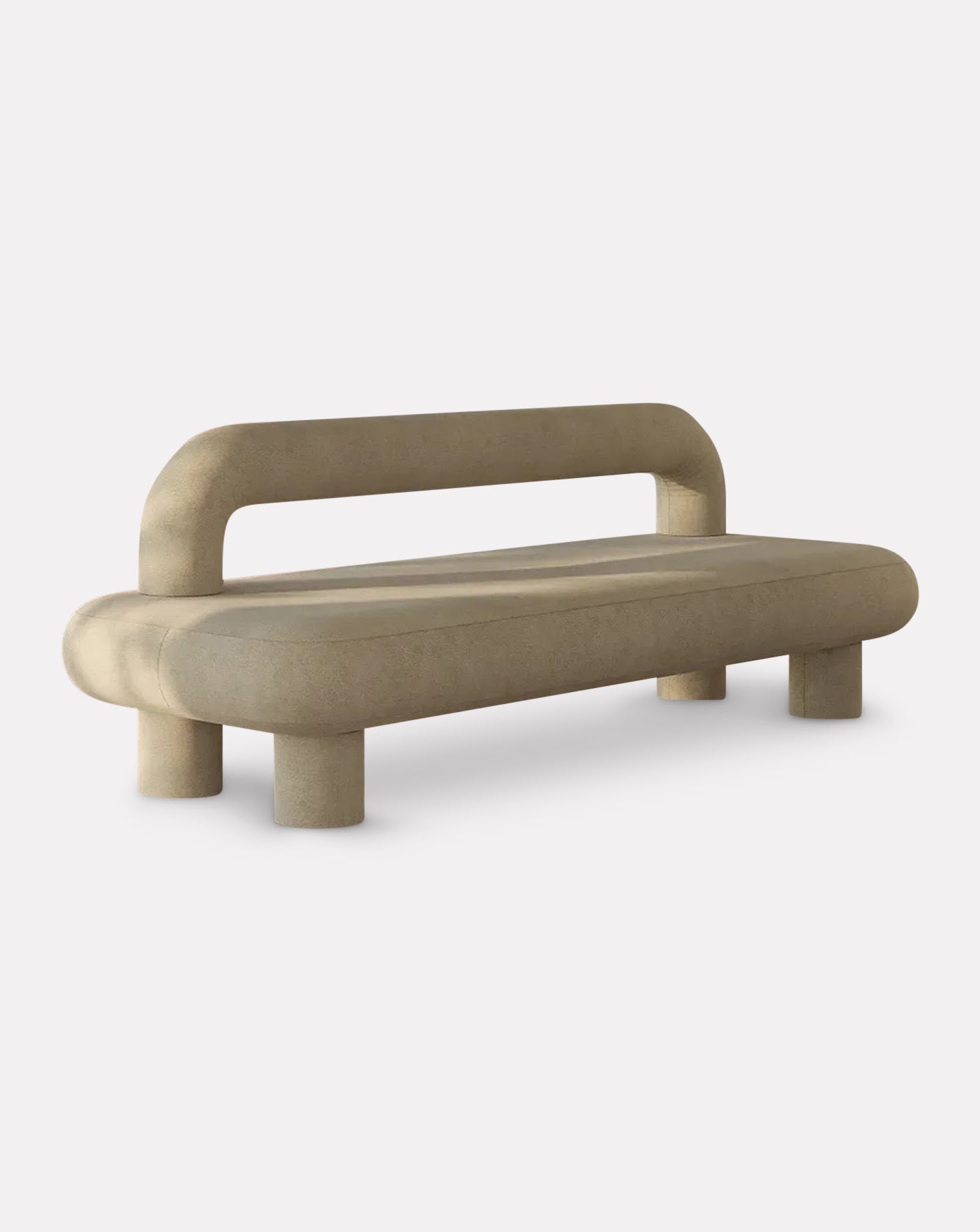 Suede Upholstered Sofa