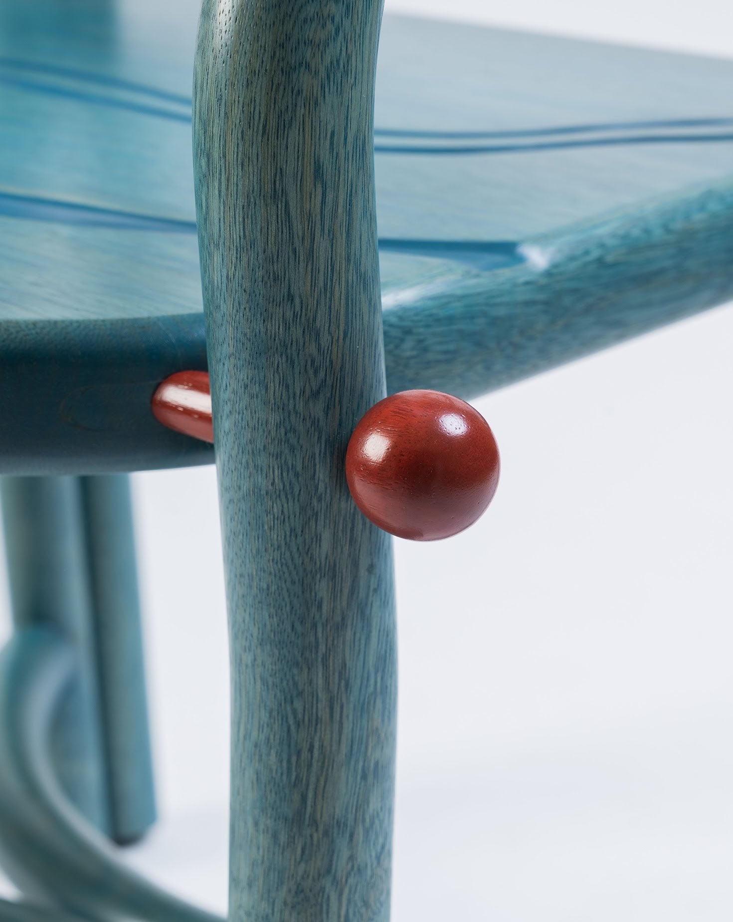 Maple Wood and Carmine Armchair
