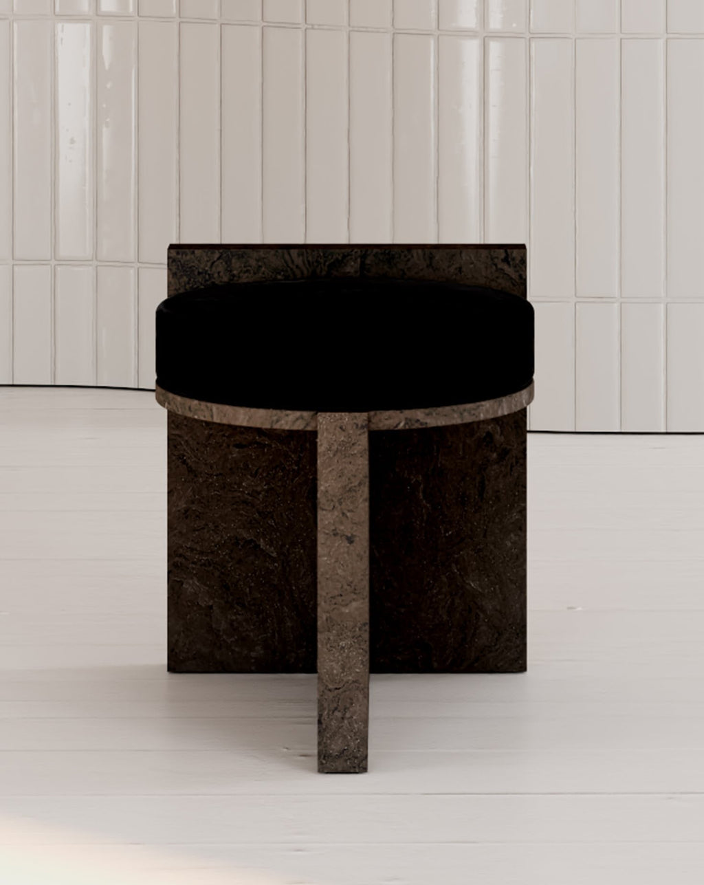 Cork and Velvet Stool