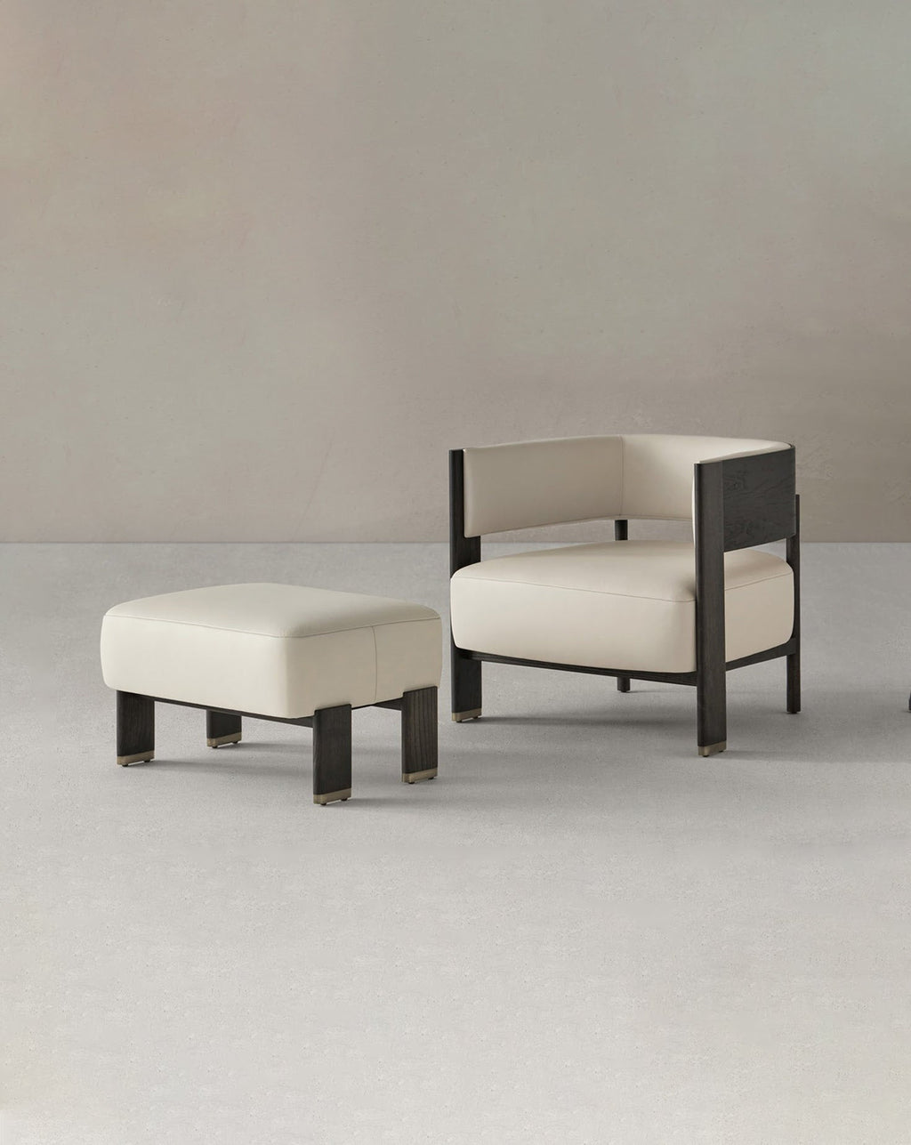 Grey and Black Armchair