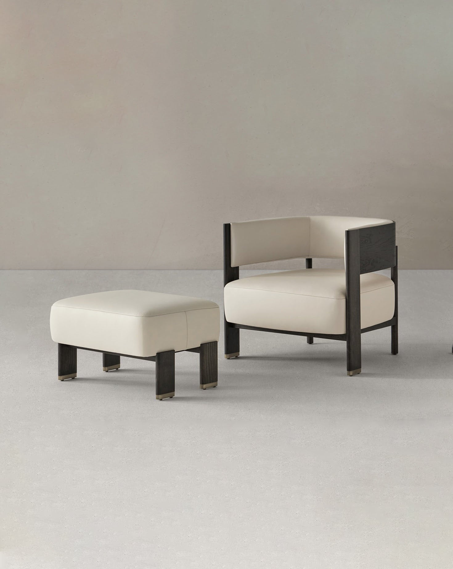 Grey and Black Armchair