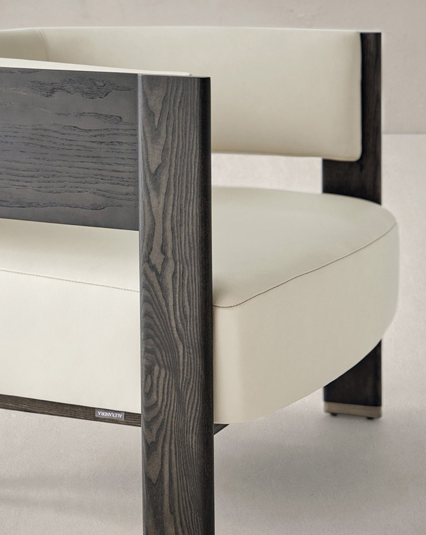 Grey and Black Armchair
