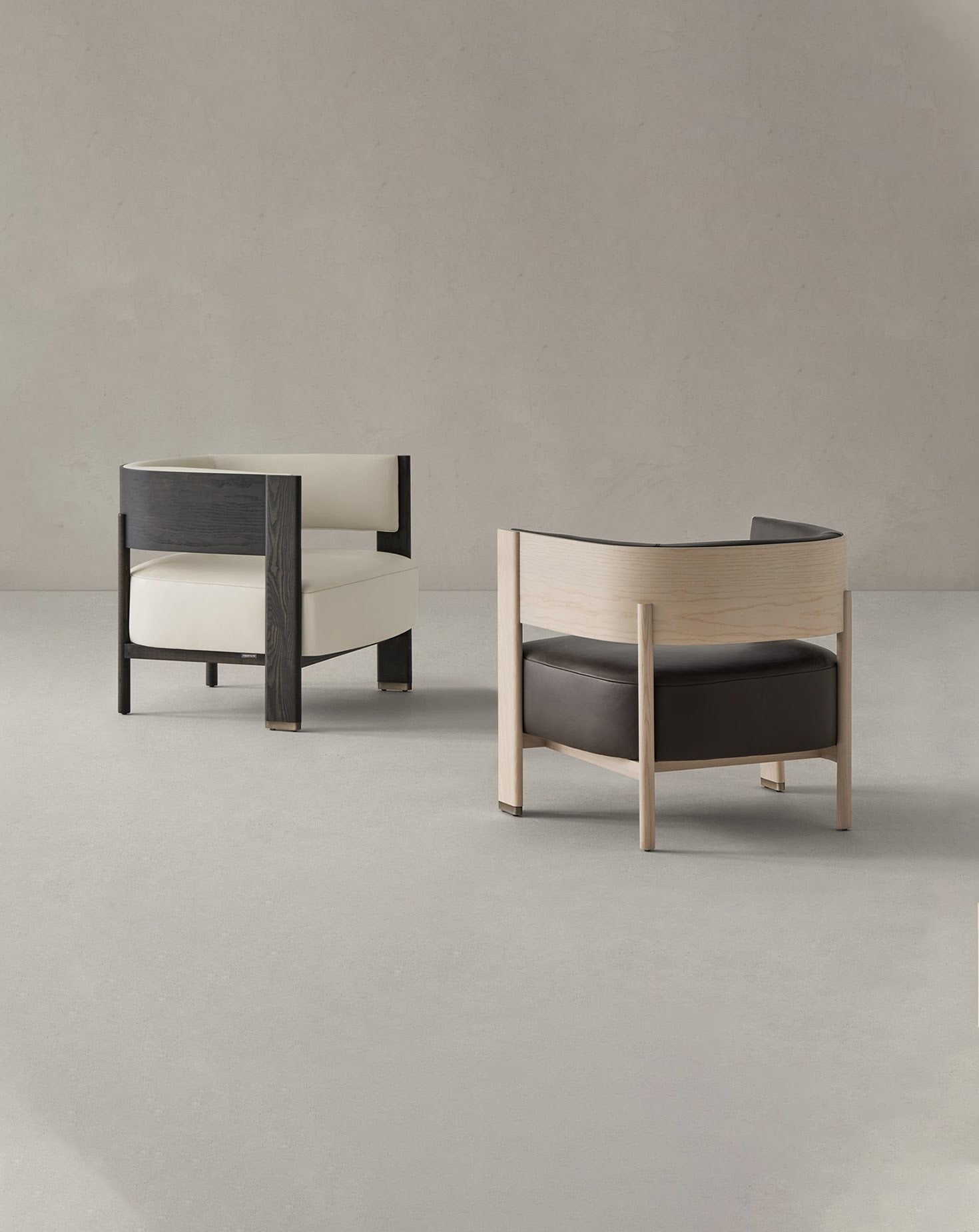 Grey and Black Armchair