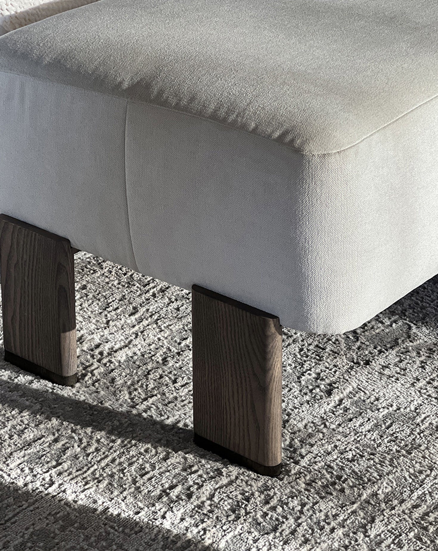 Ashwood Grey Pouff Stool / Ottoman