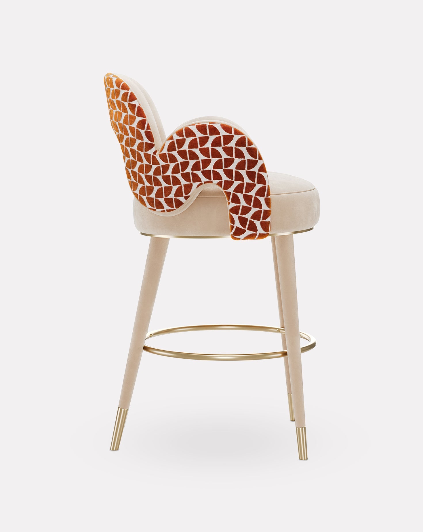 Brushed Brass Bar Stool