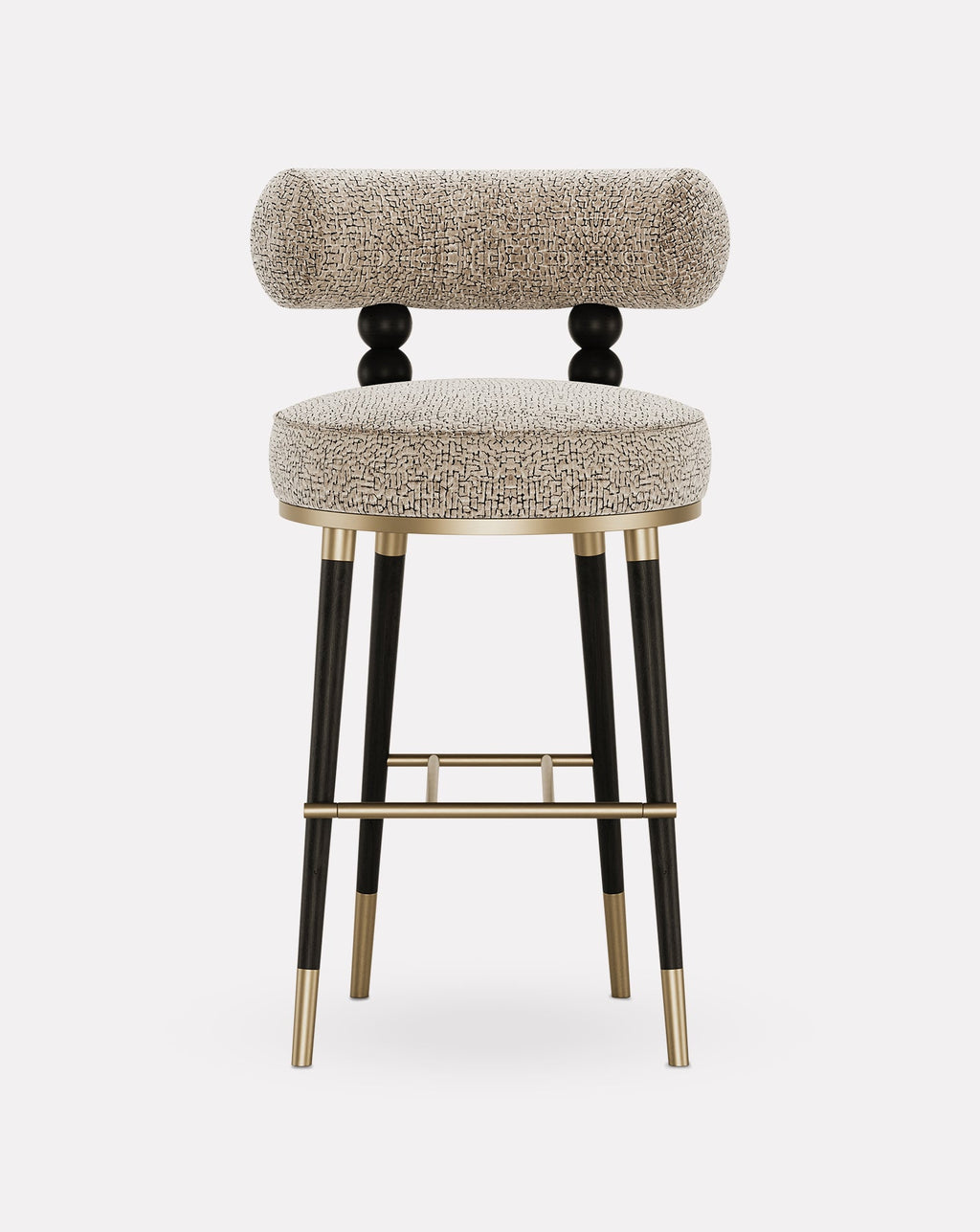 Ashwood and Brass Bar Stool